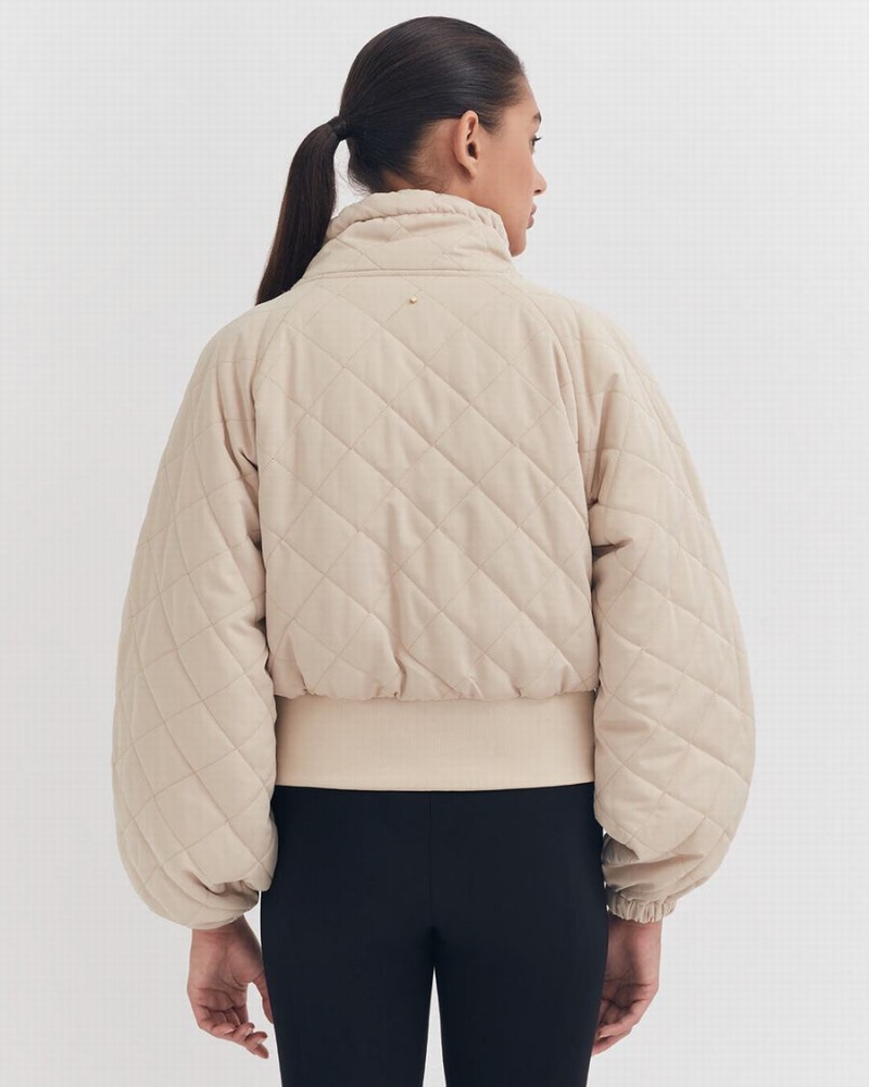 Cuyana Balloon Sleeve Light Puffer Ženske Donje Jakne Smeđe | JGH719FP