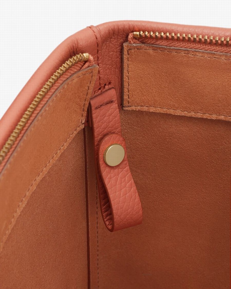 Cuyana Classic Easy Zipper Ženske Torbica Tote Crvene Smeđe | PIF744ST