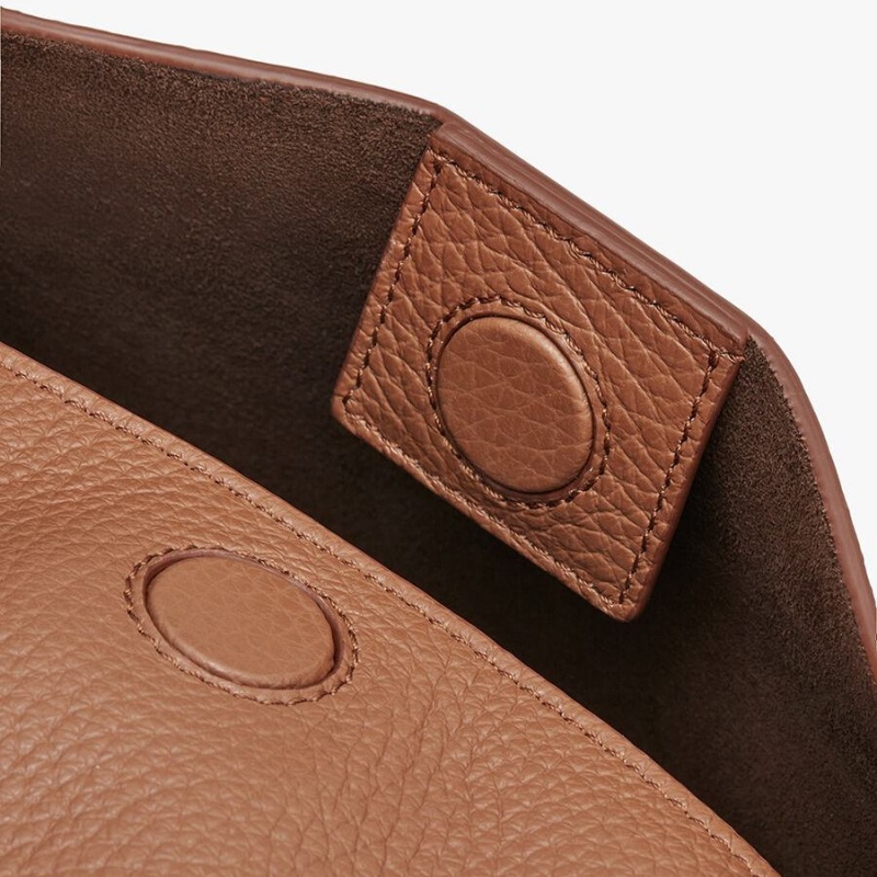 Cuyana Double Loop Ženske Torbe za Rame Smeđe | DXJ7037JR