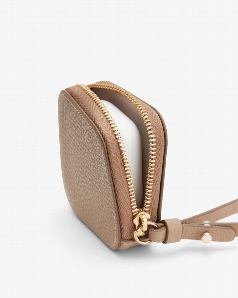 Cuyana Koža Airpod Ženske Torba Za Kućište Kaki Boja | YBU6838CN
