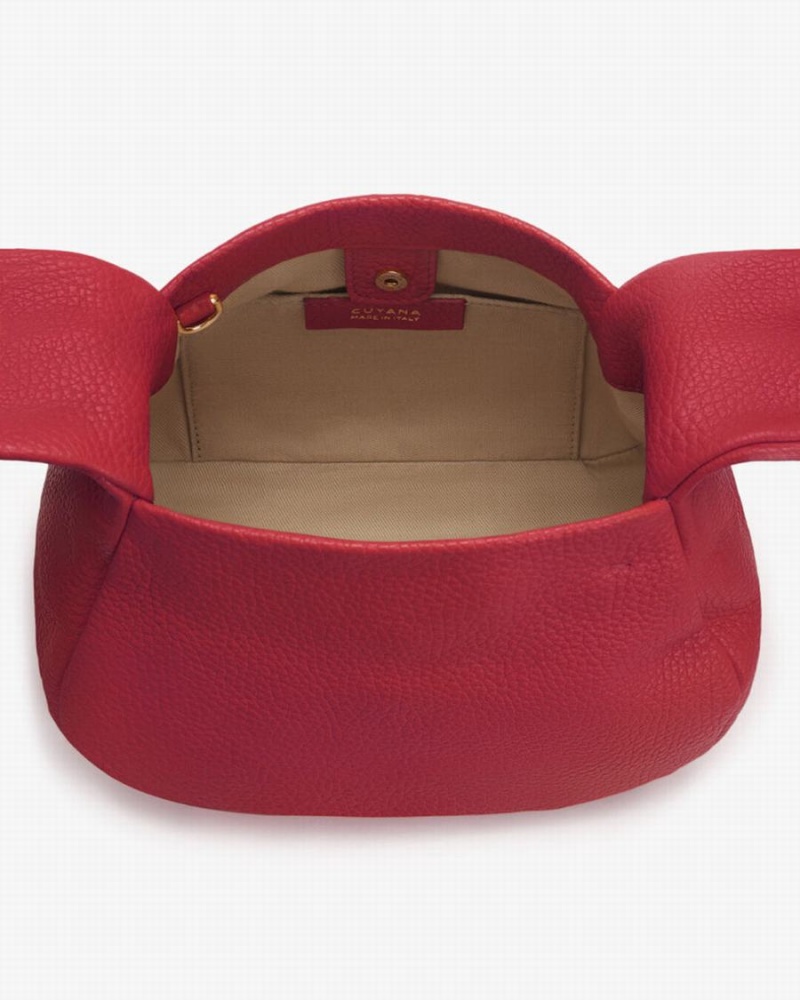Cuyana Mini Bow Ženske Torbe za Rame Roze Crvene | PRN6359SQ