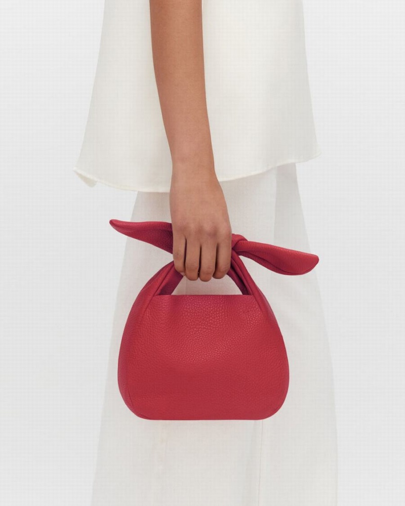 Cuyana Mini Bow Ženske Torbe za Rame Roze Crvene | PRN6359SQ