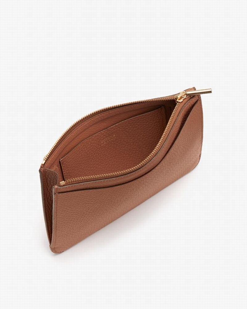 Cuyana System Zipper Ženske Pouches Smeđe | UEF2225FM