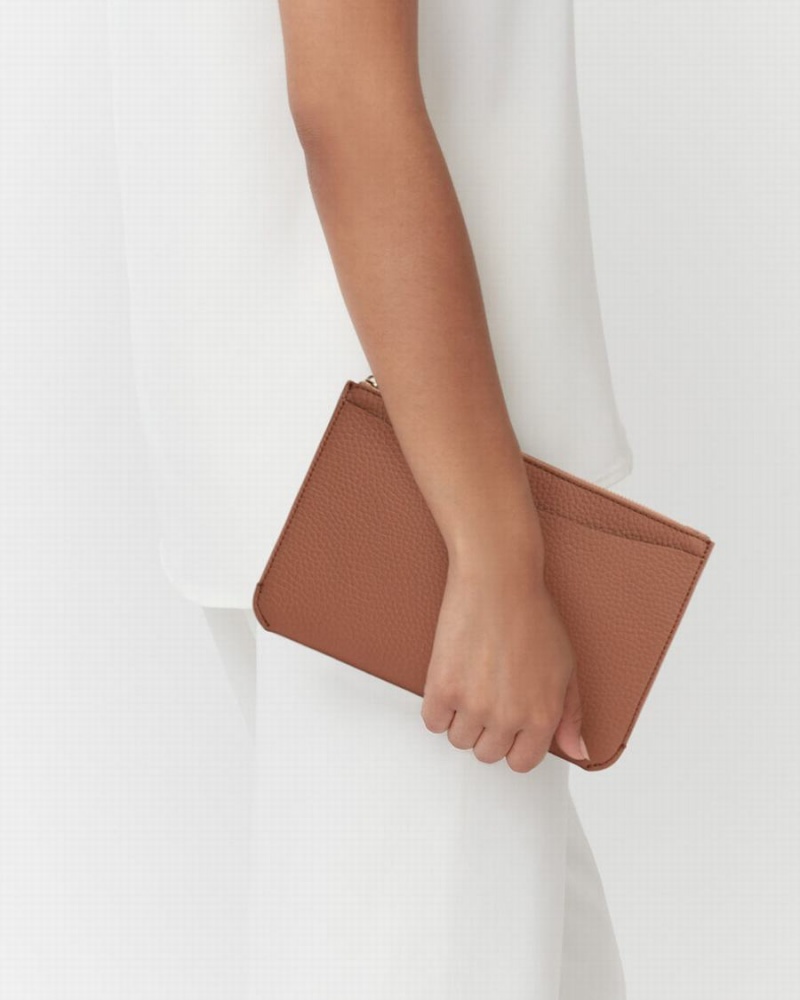 Cuyana System Zipper Ženske Pouches Smeđe | UEF2225FM